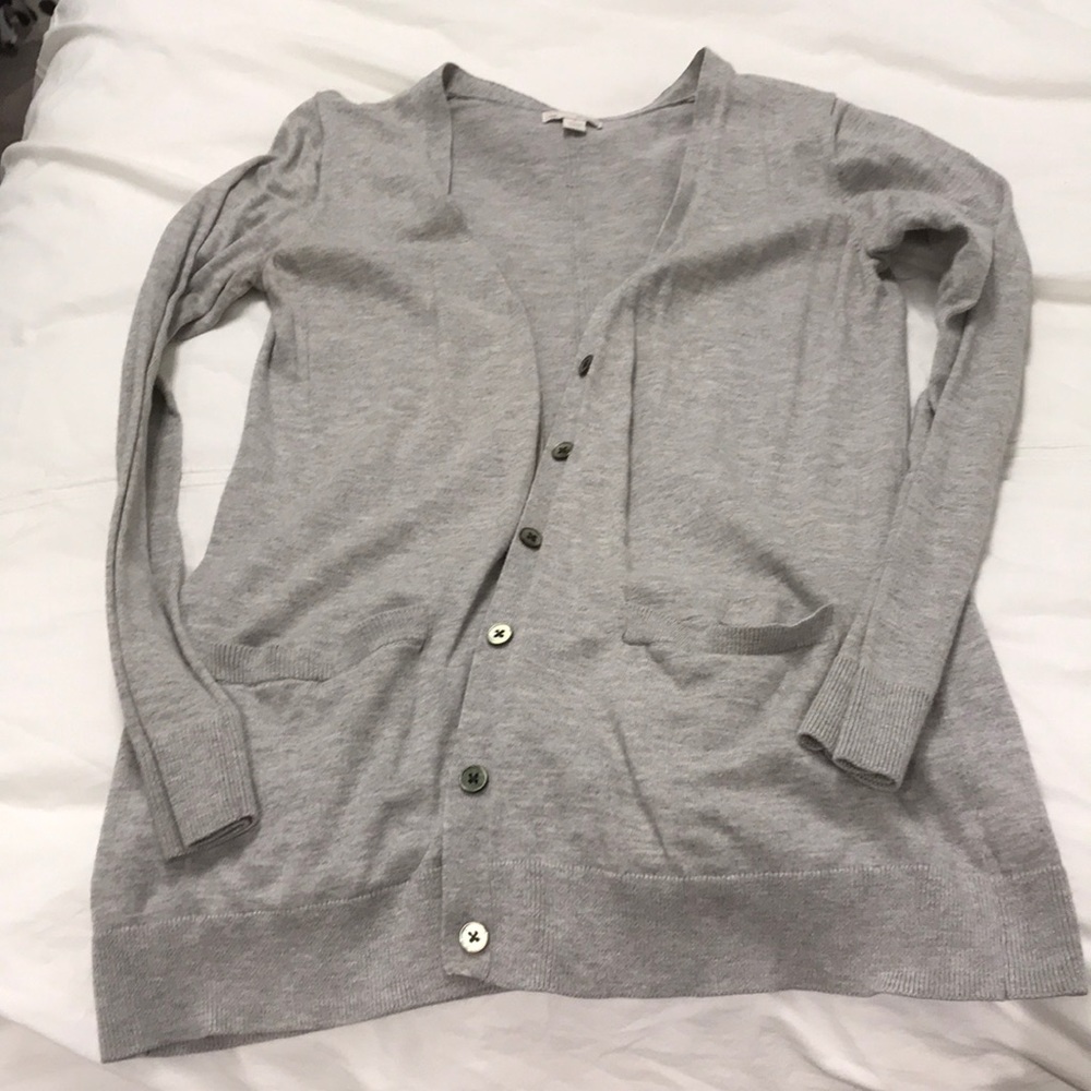 Gray cardigan
